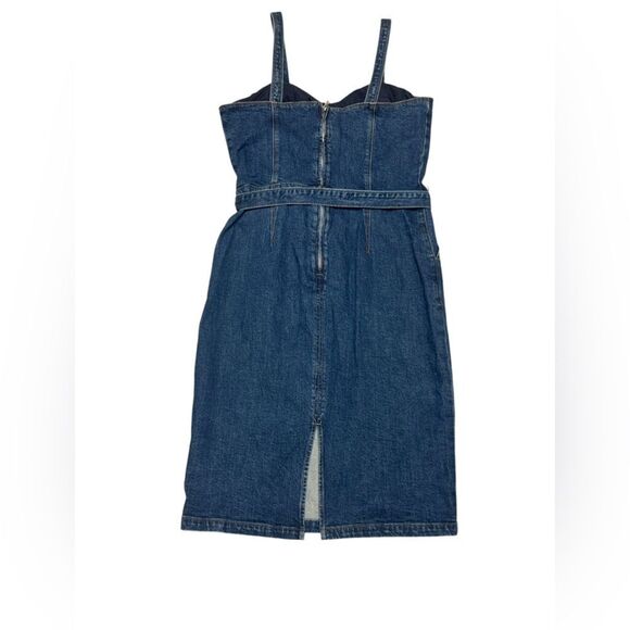 NWT women’s PAIGE X REVOLVE Giulia Denim Ariel Midi Dress with belt size 10 - Picture 6 of 12